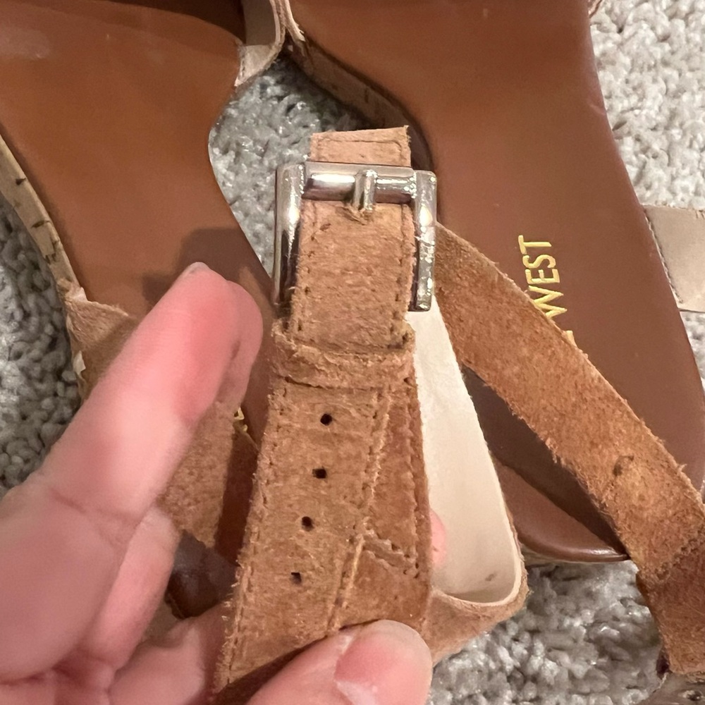 Nine West Tan Sandals with Ankle Strap - Picture 4 of 11